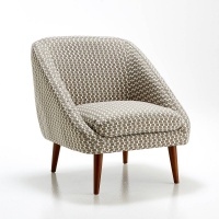 Кресло Винтажное SMON 1-мест. серый LA REDOUTE INTERIEURS  фото, kupilegko.ru